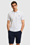 Men's Slim Fit Polo Collar White Basic T-Shirt 50322347-Vr013