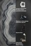 Sdt Natural Wood Sectional Patterned Anthracite Black Gray Toned Woven Base Decorative Carpet Sdt1382 - 6