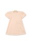 Girl's Embroidered Dress - 100% Cotton - Powder