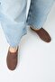 Campos Women's Genuine Leather Flat Sabo Brown Slippers - 7
