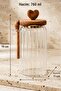 Acacia Wood Heart Lid Glass Jar with Spoon 760 ml - Large Size Slotted Storage Container - 2