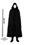 Black Hooded 120 cm Cape and White Paintable Full Face Mask