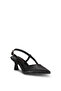 Damla Snake Printed Black Heeled Evening Dress Shoes - 3