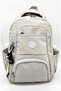 Stone Gray Color Luxury Satin Water Resistant Fabric Unisex Large Size Middle School High School School Backpack and Travel Bag - 3