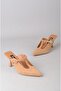 Seç 2622 genuine leather women's heel slipper (heel height: 9 cm) sigaro - 6