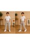 Boy's Linen Trousers Elastic Waist Lace-Up Comfortable Fit Summer Casual Beige-Black Trousers - 3