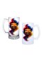 Fc Barcelona Beer Glass with Handle, Frosted or Transparent Options 067