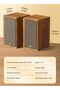 مكبر صوت للكمبيوتر المكتبي بصوت محيطي 2.0، تصميم كلاسيكي من الخشب الصلب، يدعم بلوتوث 5.0 واتصال سلكي (3.5 مم USB) - 2