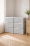 Storage Box - under Bed Storage Box - Set of 6 - Large Size - Organizer - Storage Box - Gray Striped - under Bed Organizer - 4