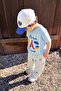 Boys' Cotton Blue Paris Printed T-Shirt and Striped Pants Bottom Top Set - 3