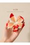 Lotus 9 cm Bone Hairpin Buckle – Large Size Hairpin with Red and White Flower Detail - 4