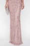 Women's Powder Boat Neck Beaded Long Mermaid Evening Dress - 4