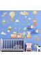 LEYAOYAO Jungle Animals Wall Stickers, Clouds Giraffe Tree Wall Decals, Balloons Tree Wall Sticker