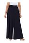 Wide-Leg Palazzo Trousers for Women, High-Waisted with Pleated Front, Comfortable Loose Fit (UAE/KSA, Alpha, L, Regular, Regular, Black) - 2