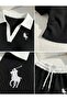 Polo Collar Embroidered Drawstring Set - 4