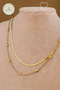 Kombin Steel Necklace - Steel Tarnish-Resistant 2-Piece Oval Dorica and Italian Chain 100% Steel Necklace 41+5cm - 5