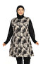 Plus Size Parachute Full Covered Hijab Swimsuit 1430 Black - 2