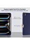 Compatible with iPad Pro M4 11 Inch Case 2024 with Pencil Holder, Slim Smart Protective Cover, Navy Blue - 3