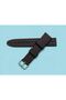 20 mm Black Watch Strap – Red Stitch Detail - 2