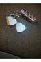 Mirrored Heart Lipstick Carrying Case Accessory with Chain Charm - 5