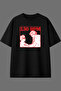 130 Bpm Music Design Pre-Printed Black Oversize T-Shirt