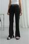 Black Belted Trousers with Pocket Detail - 2