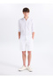 White Men's Buttoned Tailored Fit Striped Shirt Ace201262204 - 2
