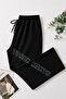Unisex Regular Pipe Leg Black Color Sweatpants - 6