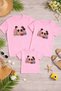 Mother Father Child Combination T-Shirt Cotton Oversize Family Combination T-Shirt (Products Sold Individually)