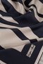 Dark Navy Signature Pattern Tivil Silk Scarf - 2
