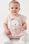 Set of 4 Rabbit-Gazelle-Swan-Cute Bear Short-Sleeved Tie-On Adjustable Liquid-Proof Activity and Feeding Bibs - 5