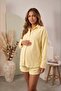 Hawaii Oversize 100% Cotton Terry Fabric Maternity and Postpartum Shirt - 2
