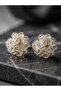 Crystal Cut Stone Sparkling Ball Earrings Luxury Invitation Earrings - 3