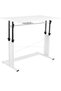 Flash Furniture Height Adjustable(100 cm*60cm*75cm)Sit To Stand Home Office Desk - white - 4