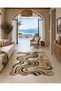 Sdt Fish Theme Patterned Modern Woven Base Decorative Carpet Mosso3501 - 3
