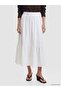 Lcw Modest Waist Zipper Poplin Flared Skirt - 2