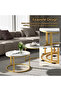 Marble Table Nesting Set – 2-Piece Set, Furniture, Fence-Style Set for Living Room or Lounge, Freely Matchable, Easy Assembly, Suitable for Living Room, Bedroom, Office – Stylish Marble Design - 8