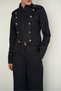 Hakim Collar Epaulet Zippered Jacket - Navy Blue |   F2084 - - 4