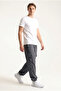 Men's Smoked Cargo Pocket Parachute Fabric Elastic Waist Loose Fit Jogger Pants - 2
