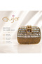 25Yc1290 Evening Bag with Stone-Encrusted Fringe - 2