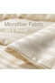 6 Piece Double Duvet Cover Set with Elastic Fitted Sheet - Microfiber Satin Stripe 200x200+30cm Deep Pocket Hotel Quality Luxury - 4