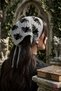 Retro Gothic Bat Motif Hand Knitted Hair Bandana - Holiday Casual Knitted Triangle Bandana - 5