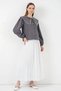 Women's Baby Collar Detailed Cotton Anthracite Shirt - 3