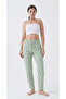 Striped Strawberry Patterned Summer Breathable Cotton Women's Pajama Bottoms