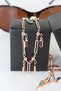 Dance of the Hot Sparkles Brass Gold Color Women's Glasses Chain Beaded Eyeglasses Lanyard Strap Accessory - 3