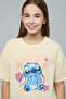 Stitch Print T-Shirt with Crew Neck and Short Sleeves - 4