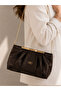 Women's Satin Brown Clutch Chain Hand and Shoulder Bag - Evening Bag - 3