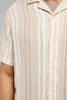 Striped Shirt with Revere Collar and Short Sleeves - 6