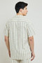 Striped Shirt with Revere Collar and Short Sleeves - 6