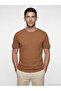 Brown 100% Cotton Regular Fit Basic T-Shirt - 3